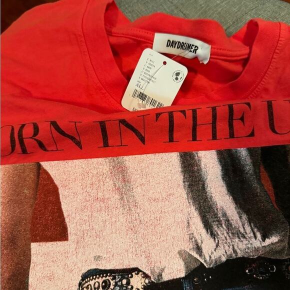 DAYDREAMER Bruce Springsteen AMERICANA Red Tee, One Size, New w/o Tag MSRP $88 - Picture 10 of 10
